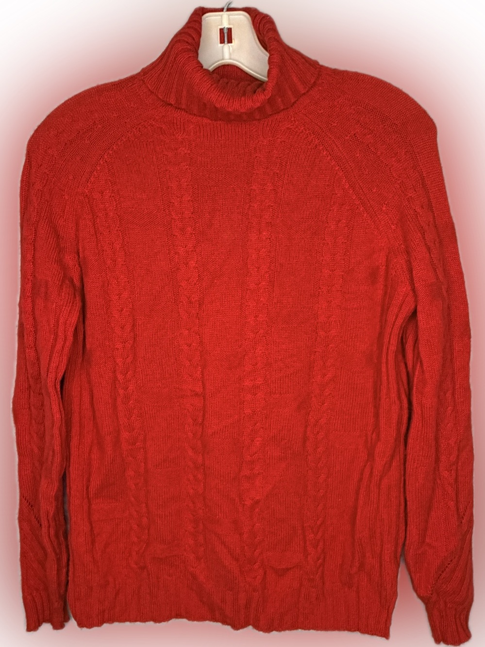 Overland Red Cashmere Turtleneck Sweater